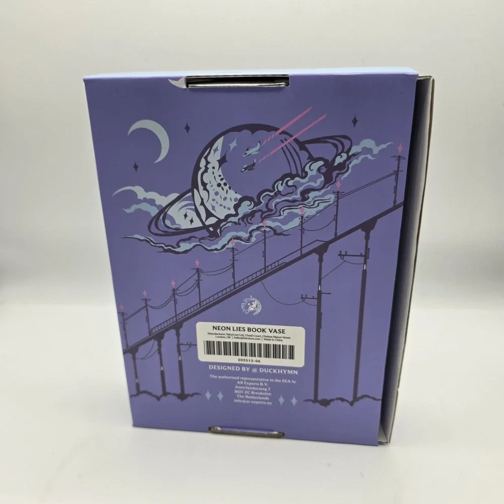 Fairyloot Neon Lies Book Vase Faux Book‎ Decor Fantasy Shelf Display